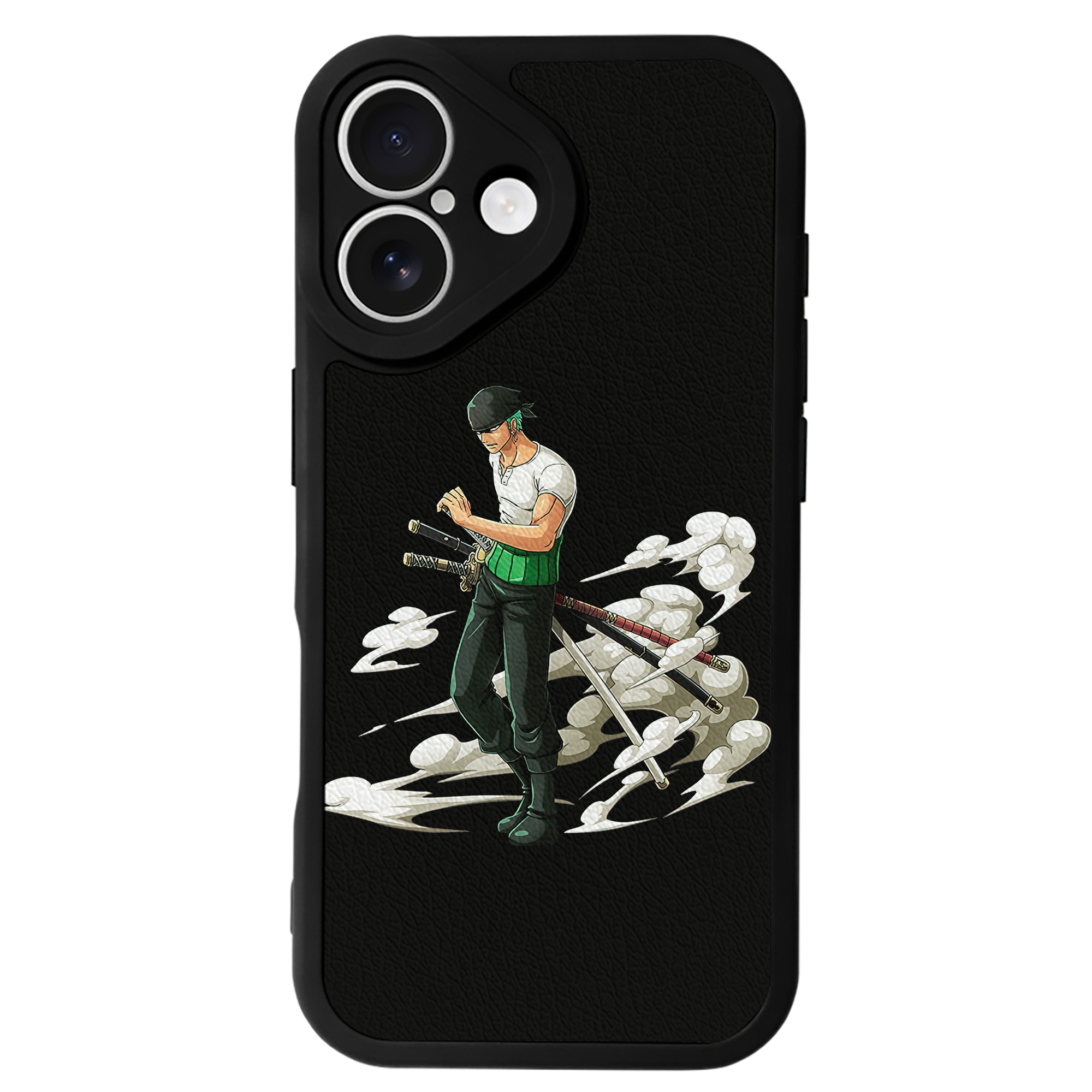 （画像用） ワンピース ロロノア・ゾロ ONE PIECE Roronoa Zoro 【iPhone 16シリーズ対応】シリコンスマホケース（レザー調） 材質：シリコン
